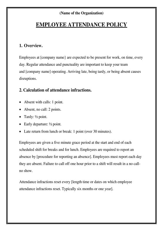 Where to find free attendance policy template (download and start now)
