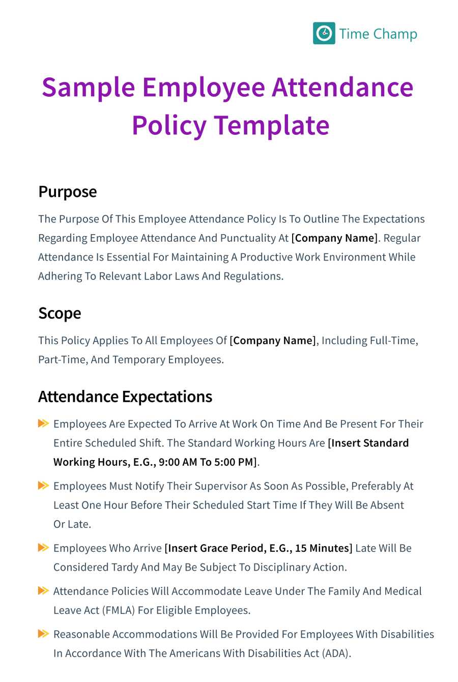 Where to find free attendance policy template (download and start now)